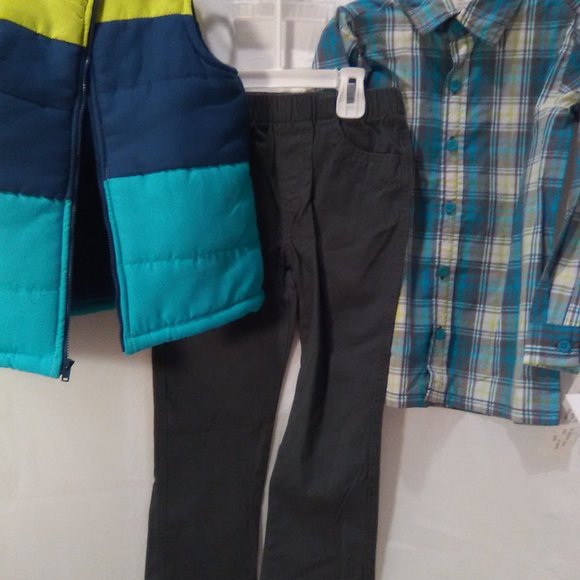 Wonder Kids Toddler Boys 3 Piece Set Color Blue/Gray/Yellow Size 5T NWT - Picture 7 of 12